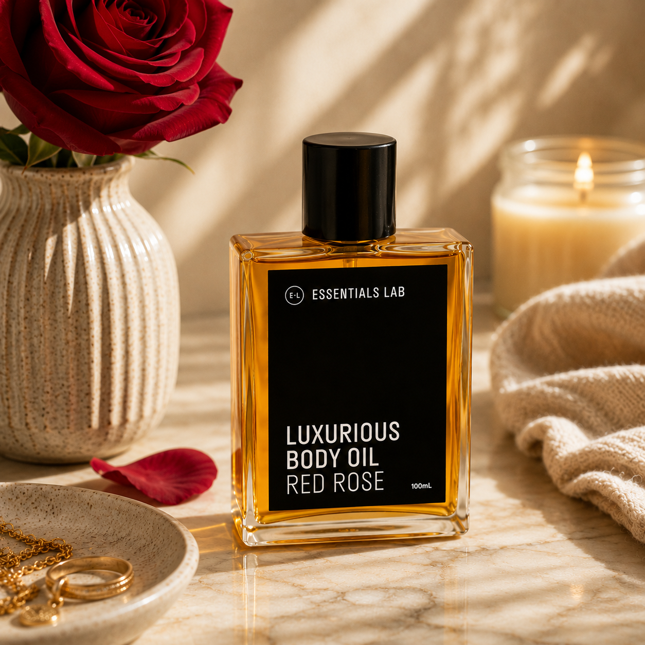 Botanical Body Oil - Red Rose 100ml.