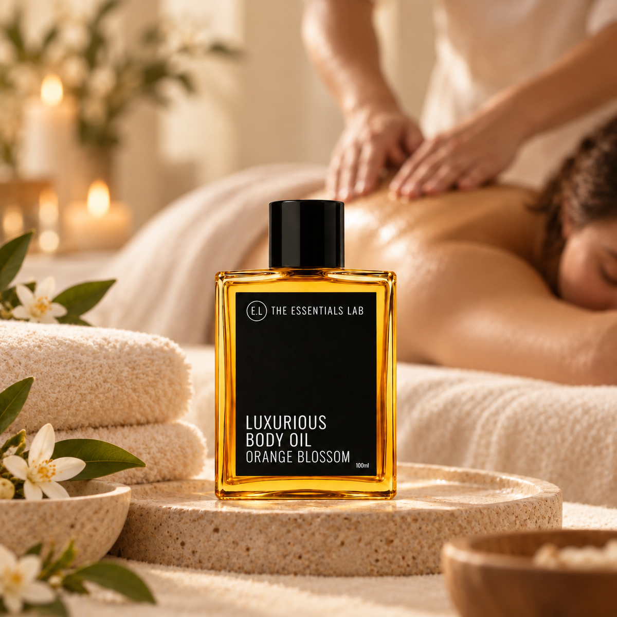 Natural Orange Blossom  body oil for soft nourished skin 
