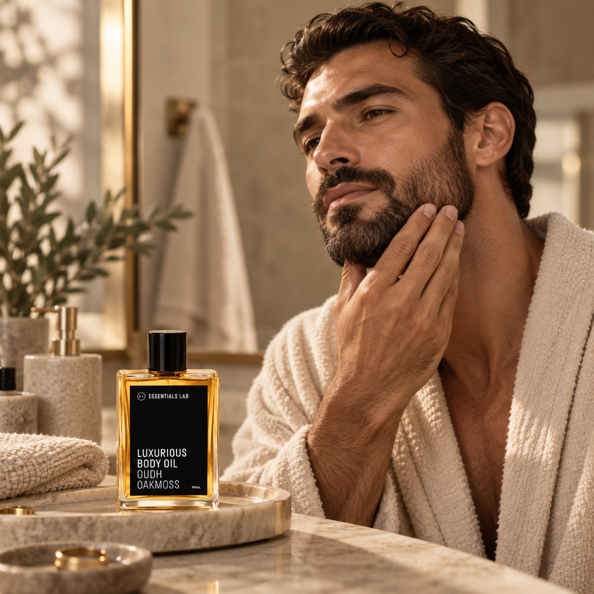 Oudh & Oakmoss massaged into beard