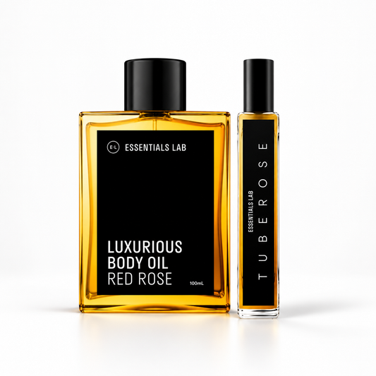 Red Rose Body Oil + Tuberose Perfume Duo