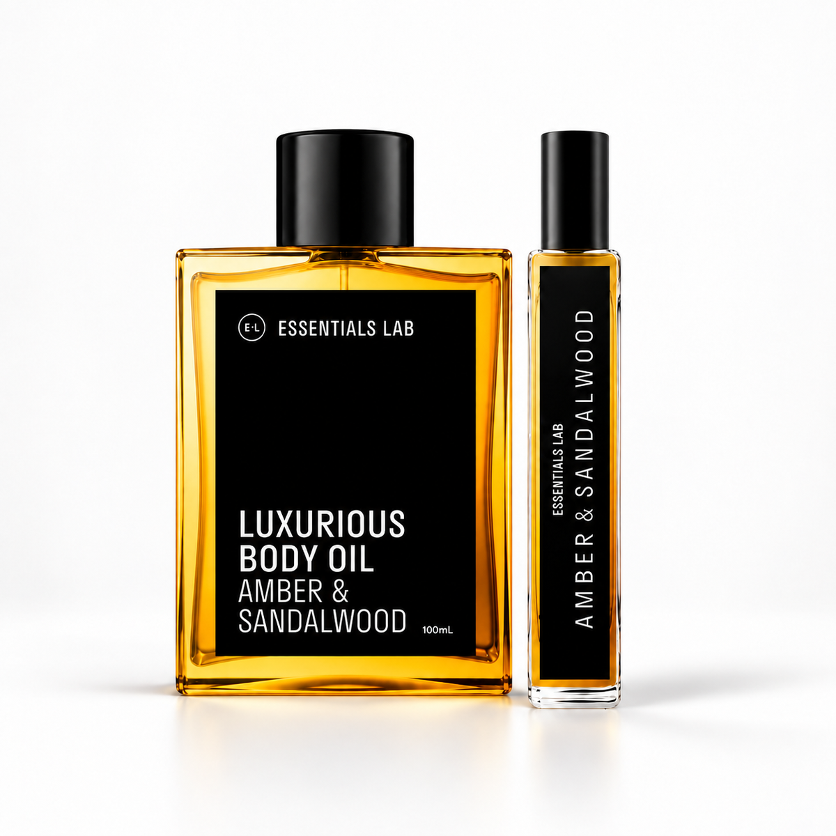 Amber & Sandalwood Body Oil + Perfume Duo